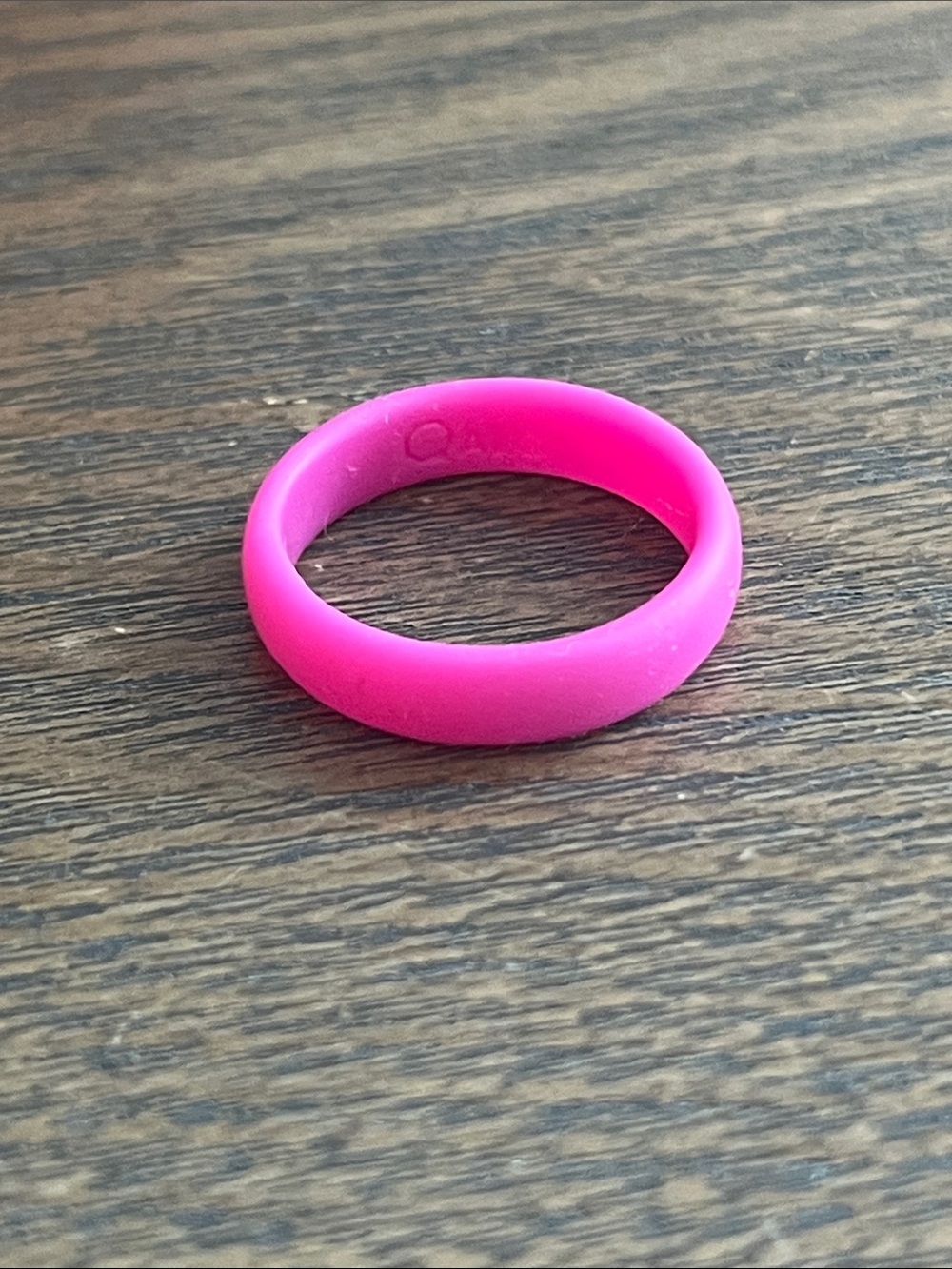 QALO Pink Silicone Ring for Women Size 6